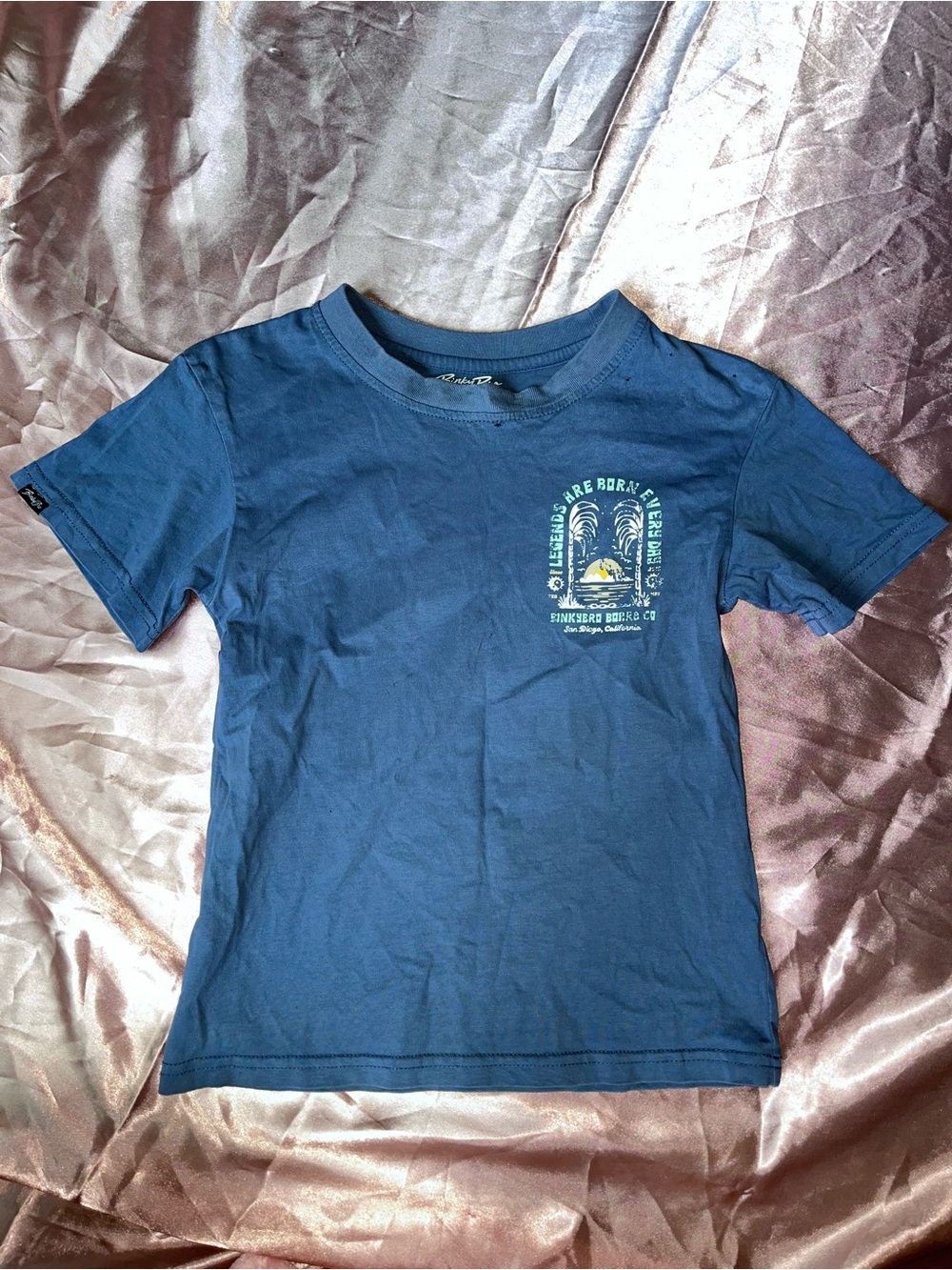 Binky Bro Navy Short Sleeve Graphic Tee with Surf Pocket Design Size 6T